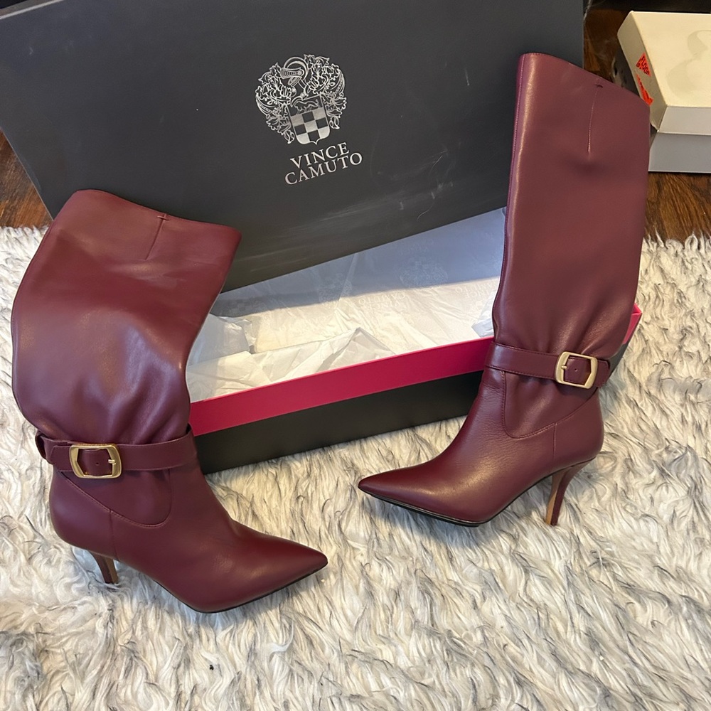 Vince Camuto Women's Wine Heeled Boots